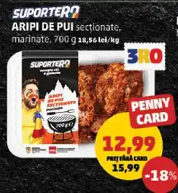 Penny ARIPI DE PUI sectionate, marinate, 700 g Ofertă