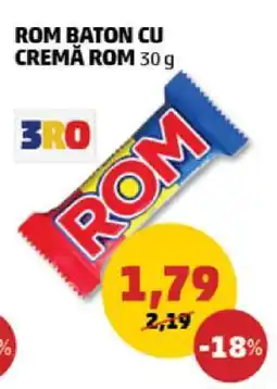 Penny ROM BATON CU CREMA ROM 30 g Ofertă