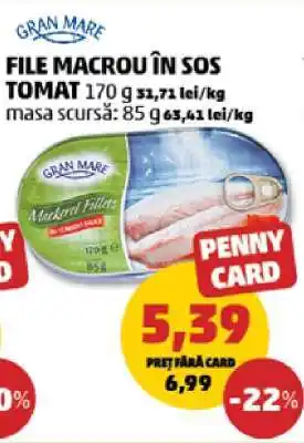 Penny File macrou în sos tomat Ofertă
