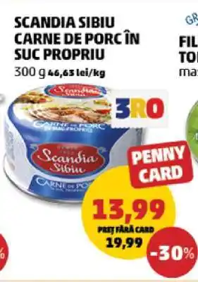 Penny SCANDIA SIBIU Carne de porc în suc propriu Ofertă