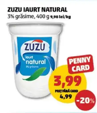 Penny ZUZU IAURT NATURAL Ofertă