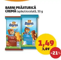 Penny BARNI PRĂJITURICĂ CREMĂ lapte/ciocolată, 30 g Ofertă