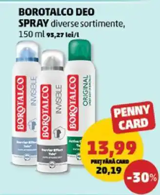 Penny BOROTALCO DEO SPRAY Ofertă