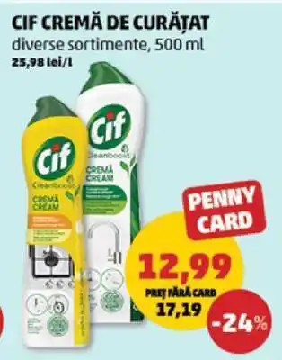 Penny Cif Cremă de Curățat Ofertă