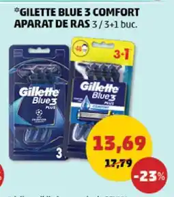 Penny Gilette Blue 3 Comfort Aparat de Ras 3/3+1 buc Ofertă