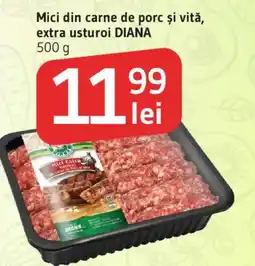 Supeco Mici din carne de porc şi vită, extra usturoi DIANA Ofertă