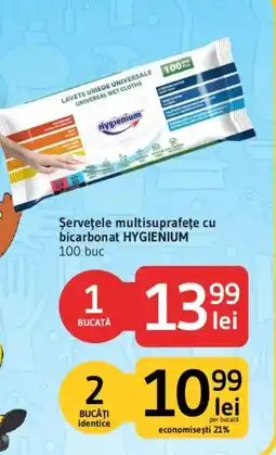 Supeco Şerveţele multisuprafeţe cu bicarbonat HYGIENIUM Ofertă
