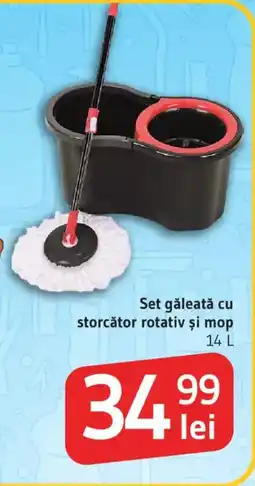 Supeco Set găleată cu storcǎtor rotativ şi mop Ofertă