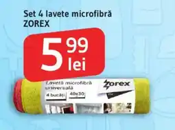 Supeco Set 4 lavete microfibră ZOREX Ofertă