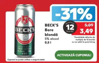 Kaufland BECK‘S Bere blondă Ofertă