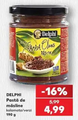 Kaufland DELPHI Pastă de măsline kalamata/verzi 190 g Ofertă