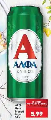 Kaufland ALFA Bere blondă Lager Ofertă