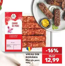 Kaufland VREAU DIN ROMÂNIA Mici de porc Ofertă