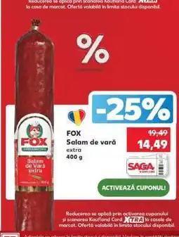 Kaufland FOX Salam de vară extra Ofertă