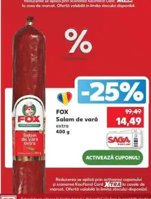 Kaufland FOX Salam de vară extra Ofertă