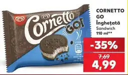Kaufland CORNETTO GO Înghețată Sandwich 110 ml Ofertă