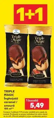 Kaufland TRIPLE MAGIC Înghețată caramel / zmeură Ofertă