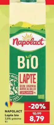 Kaufland NAPOLACT Lapte bio Ofertă