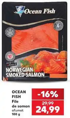 Kaufland OCEAN FISH File de somon afumat 100 g Ofertă