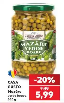 Kaufland CASA GUSTO Mazăre verde boabe 680 g Ofertă