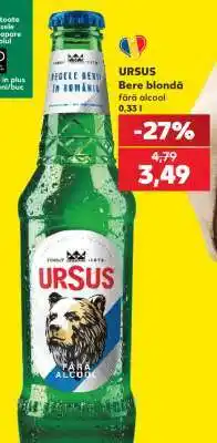 Kaufland URSUS Bere blondă fără alcool Ofertă