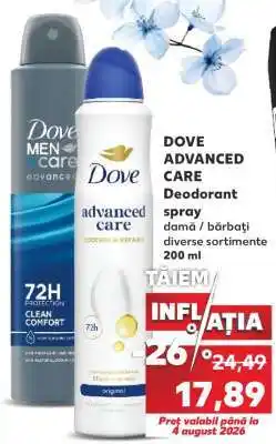 Kaufland DOVE ADVANCED CARE Deodorant Ofertă