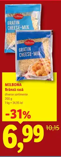 Lidl MILBONA Brânză rasă Ofertă