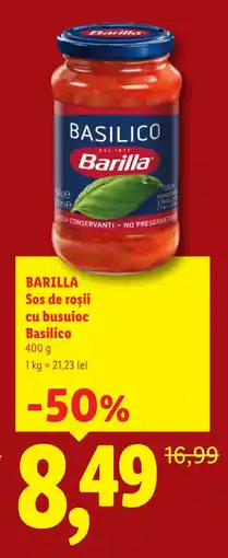 Lidl BARILLA Sos de roşii cu busuioc Basilico Ofertă