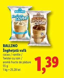 Lidl BALLINO Îngheţată vafă Ofertă