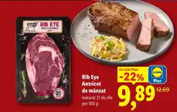 Lidl Rib Eye Antricot de mânzat Ofertă