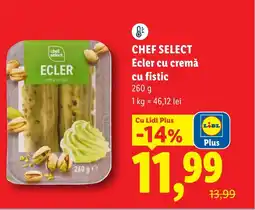 Lidl CHEF SELECT Ecler cu cremă cu fistic Ofertă