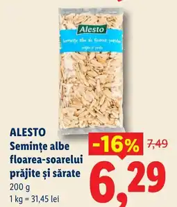 Lidl ALESTO Semințe albe floarea-soarelui prăjite şi sărate Ofertă