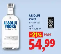 Lidl ABSOLUT Vodcă Ofertă