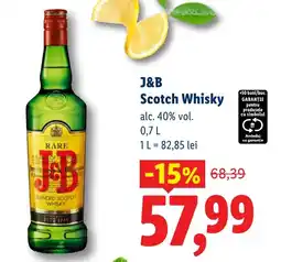 Lidl J&B Scotch Whisky Ofertă