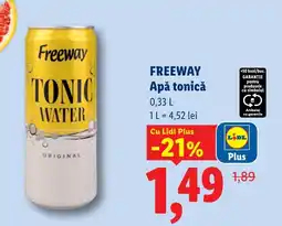 Lidl FREEWAY Apǎ tonică Ofertă