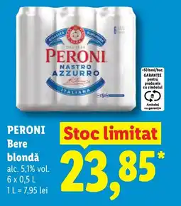 Lidl PERONI Bere blondǎ Ofertă