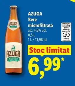 Lidl AZUGA Bere microfiltratǎ Ofertă