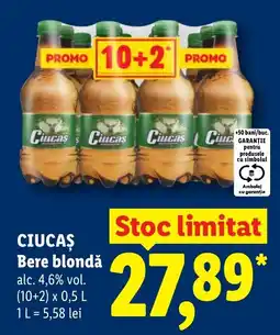 Lidl CIUCAȘ Bere blondǎ Ofertă
