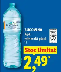 Lidl BUCOVINA Apă minerală plată Ofertă