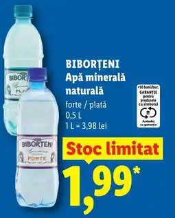 Lidl BIBORTENI Apă minerală naturalǎ Ofertă