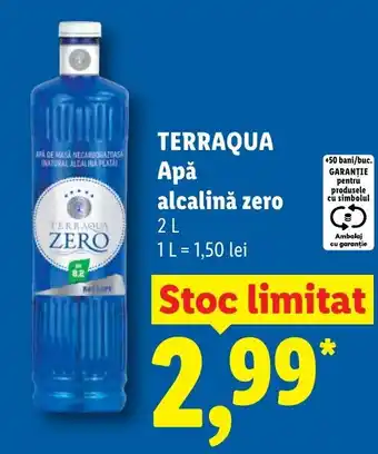 TERRAQUA Apă alcalină zero