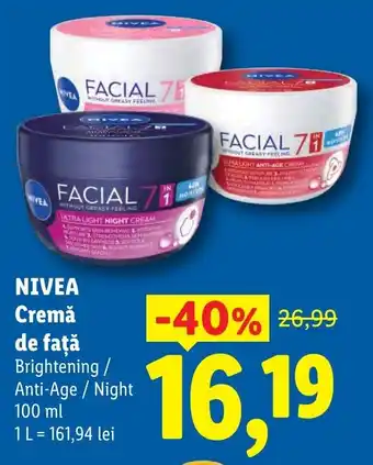 Lidl NIVEA Cremă de faţă Ofertă