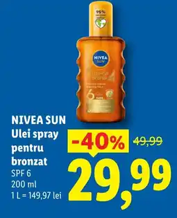 Lidl NIVEA SUN Ulei spray bronzat Ofertă