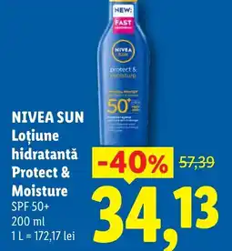 Lidl NIVEA SUN Loţiune hidratantă Protect & Moisture Ofertă