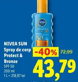 Lidl NIVEA SUN Spray de corp Protect & Bronze Ofertă