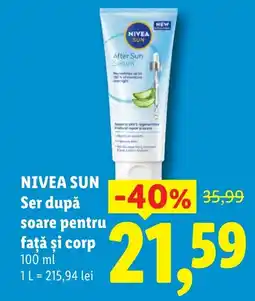 Lidl NIVEA SUN Ser după soare pentru faţă şi corp Ofertă