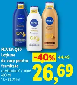 Lidl NIVEA Q10 Loţiune de corp pentru fermitate Ofertă