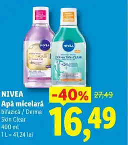 Lidl NIVEA Apă micelară Ofertă