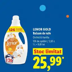 Lidl LENOR GOLD Balsam de rufe Ofertă