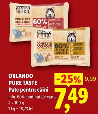 Lidl ORLANDO PURE TASTE Pate pentru câini Ofertă